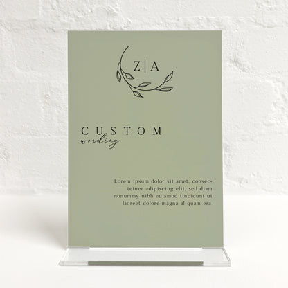Zara Matching Small Table Sign