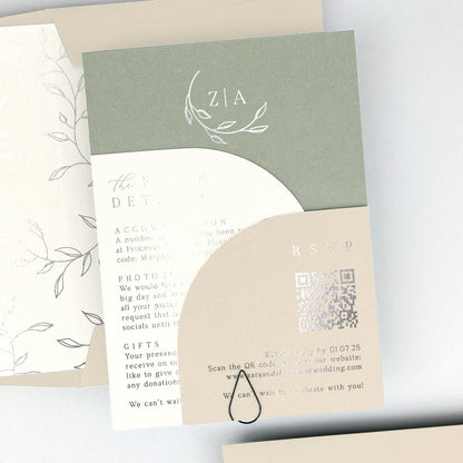 Zara Wedding Invitation - Greens