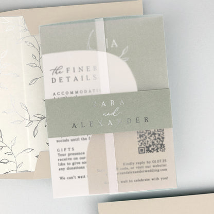 Zara Wedding Invitation - Greens