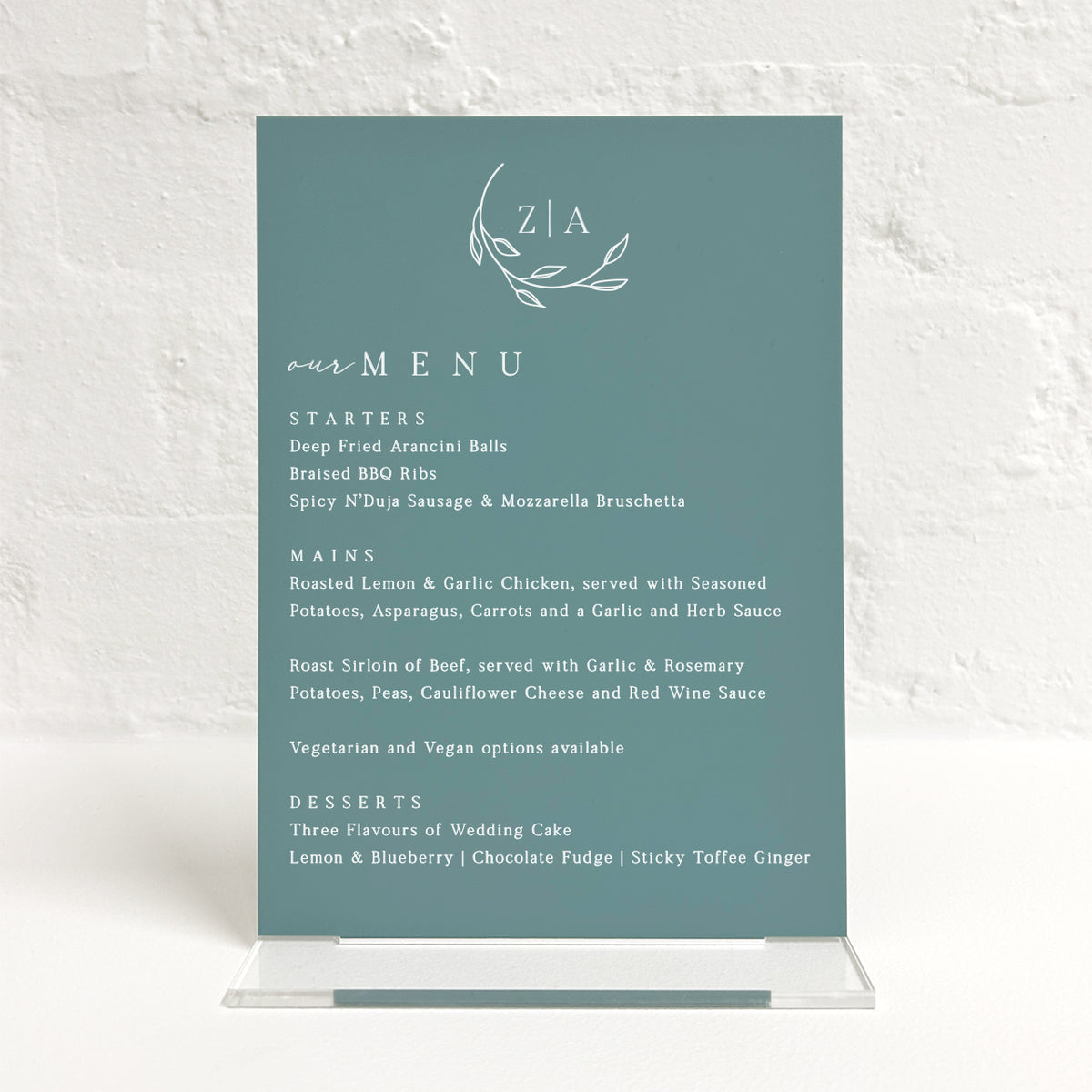 Zara Matching Small Table Sign