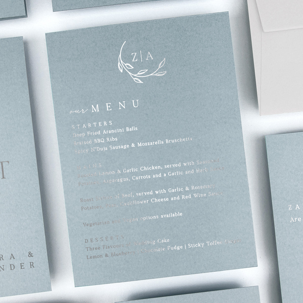 Zara Menu