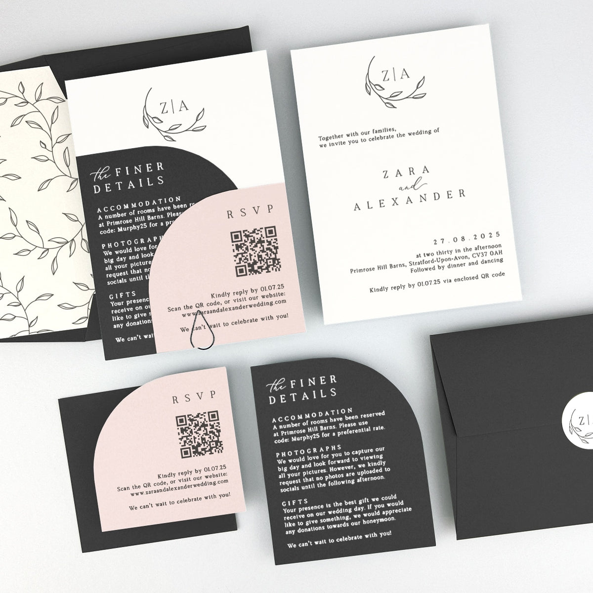 Zara Wedding Invitation - Neutrals