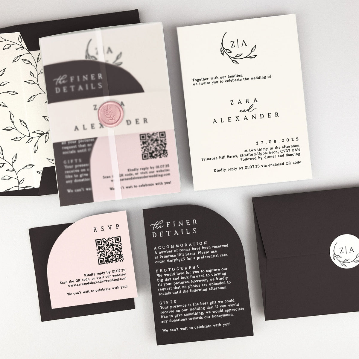 Zara Wedding Invitation - Neutrals