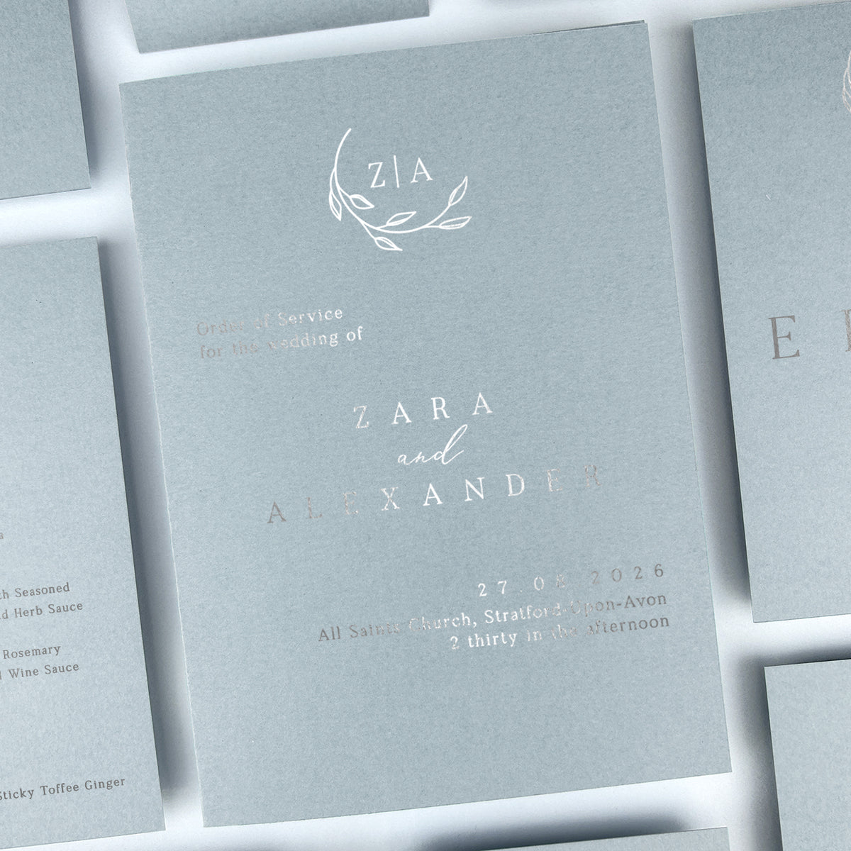 Zara Order of Service