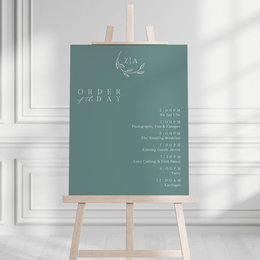 Zara Order of the Day Sign