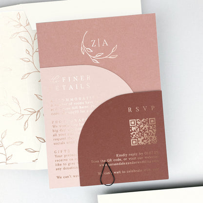 Zara Wedding Invitation - Pinks