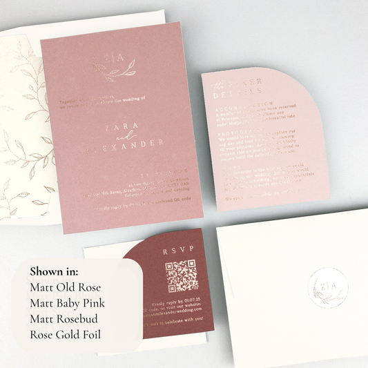 Zara Wedding Invitation - Pinks