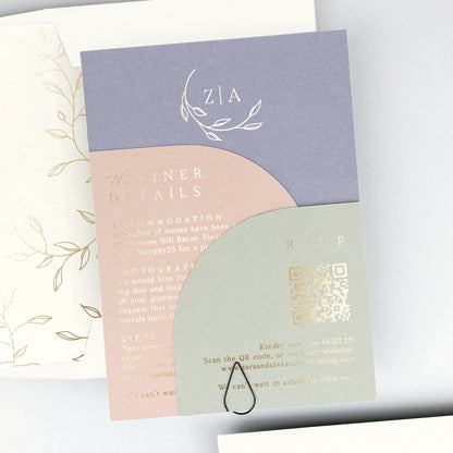 Zara Wedding Invitation - Purple/Red/Gold