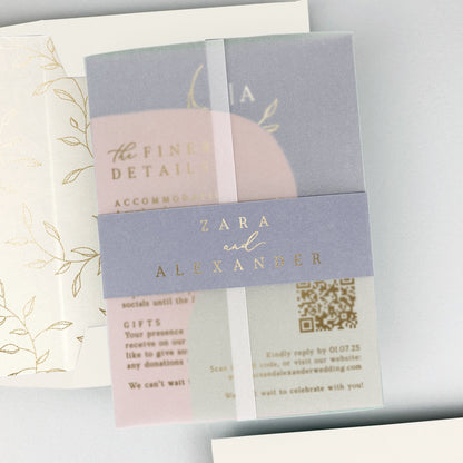 Zara Wedding Invitation - Purple/Red/Gold
