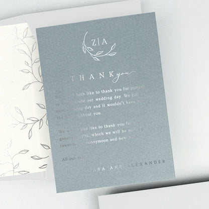 Zara Thank You Card