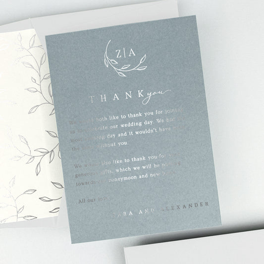 Zara Thank You Card