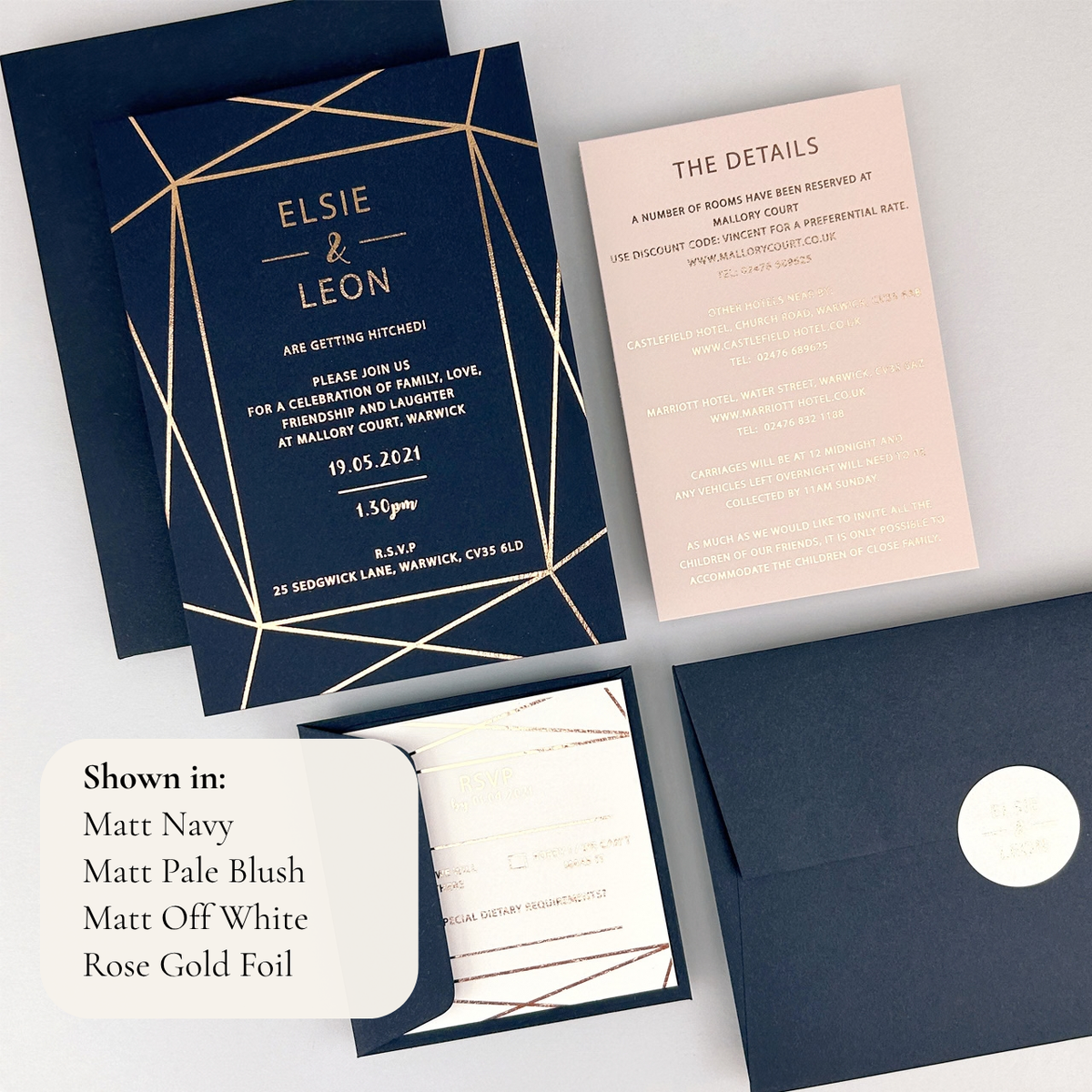 Zuri Wedding Invitation - Blues