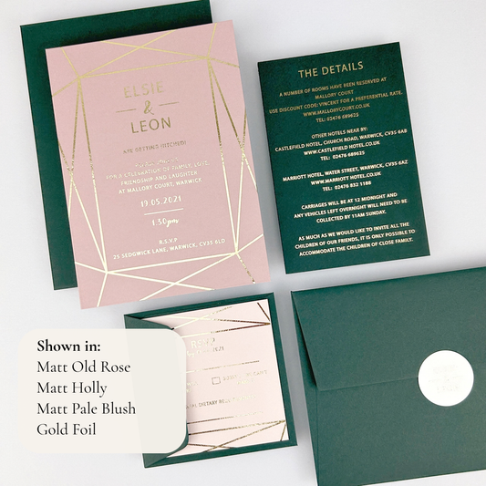 Zuri Wedding Invitation - Pinks