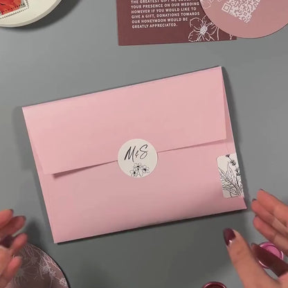 MacKenzie Parcel Wedding Invitation - Blues