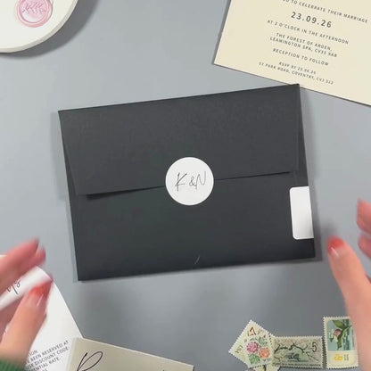 Kelsey Wedding Invitation - Pinks
