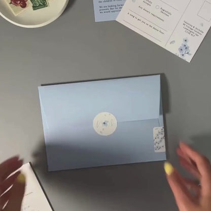 Valentina Blue Wedding Invitation