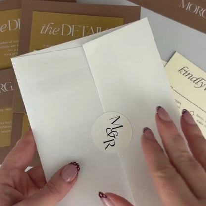 Morgan Wedding Invitation - Pinks